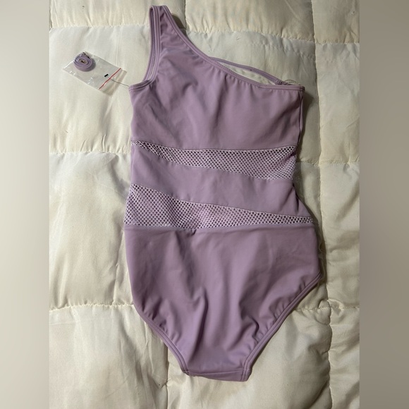 Carmen Marc Valvo Mesh Cut Out One shoulder One piece swimsuit - Picture 4 of 7